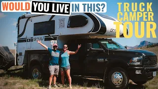 Full Time Couple's NuCamp Cirrus 920 Truck Camper TOUR | RV Living