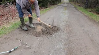 How to fix Potholes in gravel driveway For Free!