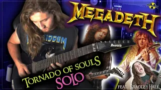 MEGADETH - Tornado of Souls SOLO // GUITAR COVER (ft. Bradley Hall)