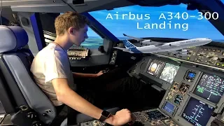 Airbus A340-300 Landing with engine failure