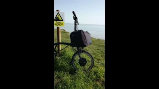 Brompton Electric M6L folding bike by the sea #shorts