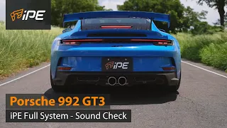 Porsche 992 GT3 – iPE Valvetronic Full Exhaust System (Sound Check)