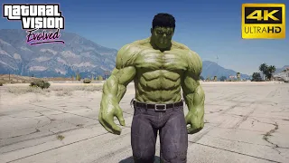 GTA 5 - The Hulk Ultra Realistic Graphic Gameplay (Natural Vision Evolved) 4K