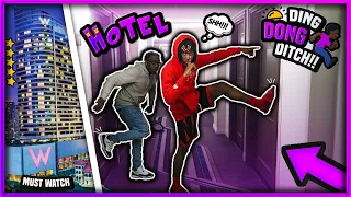 Hotel Ding Dong Ditch PRANK Pt 3  **5-STAR HOTELS**