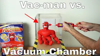 What Happens To Vac-man In a Vacuum Chamber? (Stretch Armstrong's Nemesis)!