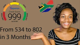 How I increased my credit score by 268 points in 3 Months| Credit Score in South Africa|