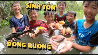 Anh Ba Phải | Thử Thách Sinh Tồn Dăng Lưới - Mò Cá Trong Hang - Đào Mì | Underwater Survival