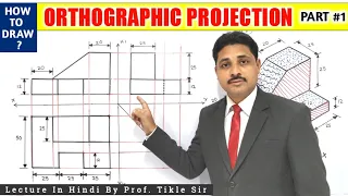 ORTHOGRAPHIC PROJECTION IN ENGINEERING DRAWING IN HINDI (Part-1) @TIKLESACADEMYOFMATHS