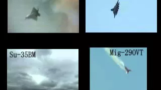 Turn performance battle: F-22, Mig-29ovt, T-50 and Su-35BM!