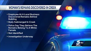 Investigation underway after woman's body found in Tulsa creek