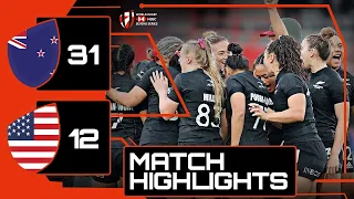 Black Ferns are SERIES CHAMPIONS! | New Zealand v USA | HSBC France Sevens