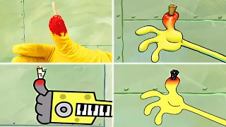 Spongebob Removing a Splinter VS Toys Animation