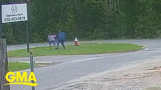 Man in custody after video shows him attempting to kidnap girl l GMA