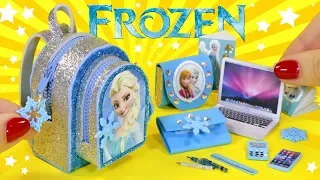 🌟 9 DIY IDEAS!  Miniature Frozen Elsa School Supplies 💖BACK TO SCHOOL 💖AnnaOriona