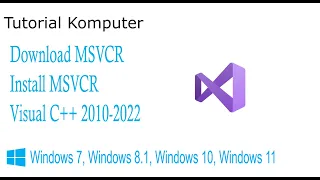 Cara Download, Install, Update Microsoft Visual C++ VC Redist Runtime, Error MSVCR