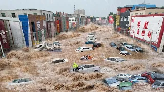 China destroyed in 2 minutes! Flash floods swept away many vehicles in Guangdong