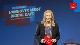 Eröffnung der digitalen Hannover Messe 2020 mit Online Moderatorin Carmen Hentschel