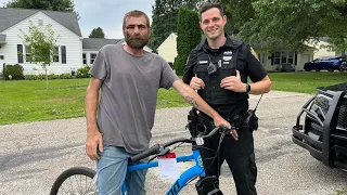 Man hit by motorcycle during pursuit gifted new bike from Newark police officer