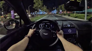 2023 Aston Martin DBX 707 POV Night Drive (3D Audio)(ASMR)