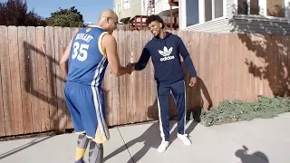 Golden State Warrior Nick Young Takes on Fan in Backyard Game of HOME