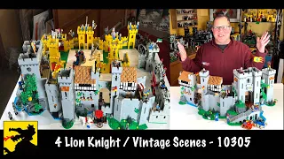 LEGO Lion Knight Dioramas - 10305 Lion Nights Castle & Vintage Lego Castles unit