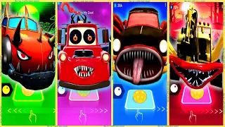 coffin dance - Monster Car vs Tow Mater Eater vs Car Eater vs Excavator Eater | tiles hop 🔥❗❤️