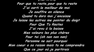 Vitaa- Pour que tu reste ( Paroles)