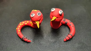 Snake clay modelling for kids Snake clay art for kids How to make Snake clay