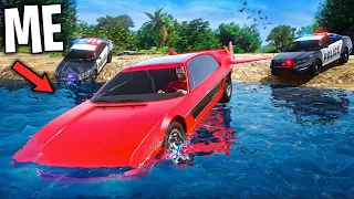 Running from Cops with BOAT CARS in GTA 5 RP