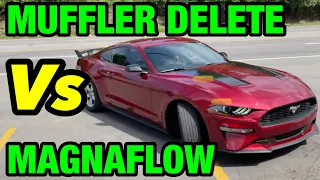 Ford Mustang Ecoboost Turbo: MUFFLER DELETE Vs MAGNAFLOW MAGNAPACK!