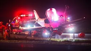 Small Plane Crash Lands On I-35 In Wyoming, Minn.