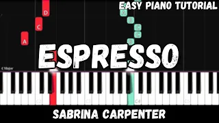 Sabrina Carpenter - Espresso (Easy Piano Tutorial)