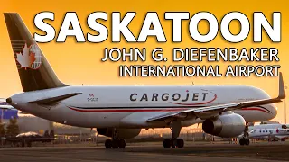 SASKATOON PLANE SPOTTING! John G. Diefenbaker International Airport (YXE) [4K]