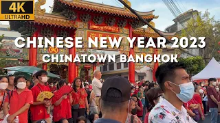 [4K] Bangkok Chinatown Chinese New Year 2023  - Lunar New Year