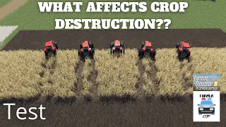 WHAT AFFECTS CROP DESTRUCTION? - Farming Simulator 19 Test Video