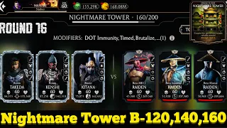 Nightmare Tower Boss Battle 160 & 120,140 Fight + Reward MK Mobile | Diamond Ronin Team