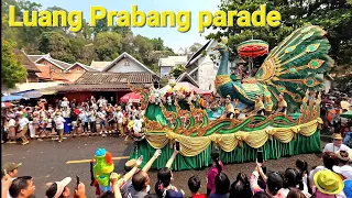 Biggest Lao New Year celebration. First day parade in Luang Prabang Laos in 2024