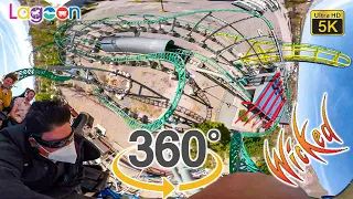 5K VR 360 Wicked Roller Coaster On Ride Ultra HD Front Seat POV Lagoon 2020