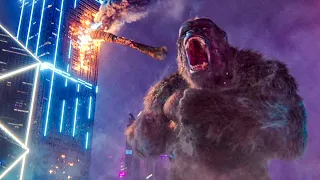 Godzilla vs Kong - Hong Kong Battle Scene (2021) Movie Clip