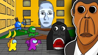 AMONG US vs. OBUNGA NEXTBOT in BACKROOMS | Selene Delgado | Angry Munci | Toonz Animation