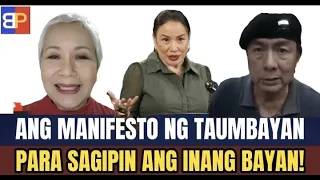 ANG MANIFESTO NG TAUMBAYAN PARA SAGIPIN ANG INANG BAYAN! #BunalPilipinas