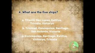 PHILIPPINE HISTORY: THE FIRST VOYAGE AROUND THE WORLD QUIZ