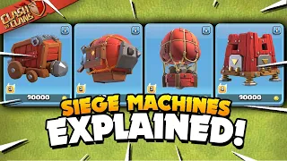 All 4 Siege Machines Explained - Basic to Advanced Tutorial (Clash of Clans)