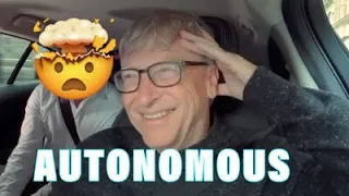 Bill Gates puts an autonomous vehicle to the test in downtown London