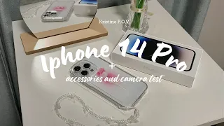 Aesthetic✨Unboxing Iphone 14 Pro + accessories ft. camera test - Kristine Arce