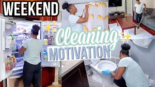 WORKING MOM WEEKEND CLEANING ROUTINE! EXTREME SPEED CLEANING MOTIVATION | REAL LIFE HOUSE CLEANING