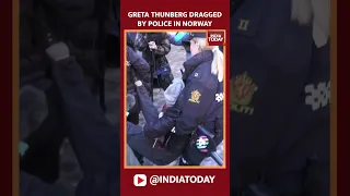 Greta Thunberg Is Carried Off By Police Again During Protest Against Wind Farm #shorts