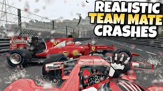 F1 REALISTIC TEAM MATE CRASHES 2014-2021