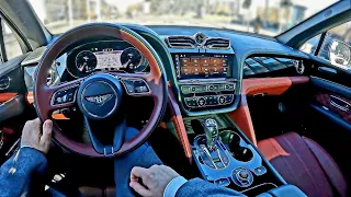 2022 BENTLEY BENTAYGA V8 542hp | POV Test Drive | Fuel consumption info