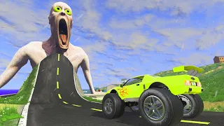 Epic Escape From The Shy Guy (SCP-096) | Monster Speed Car VS Giant Bulge | Horror BeamNG.Drive